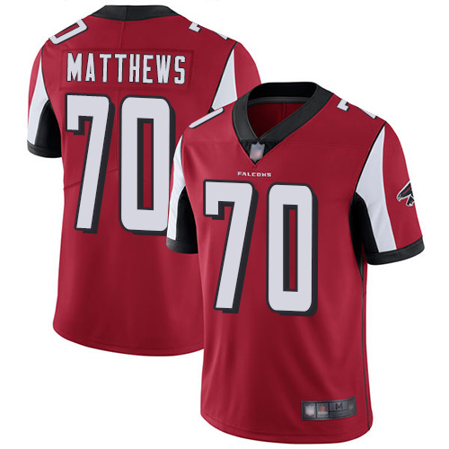 Atlanta Falcons Limited Red Men Jake Matthews Home Jersey NFL Football 70 Vapor Untouchable